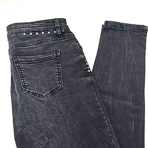 Suko jeans black wash ripped skinny jeans size 4